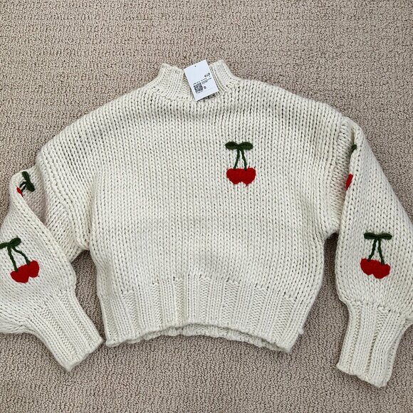 New Chunky Knit Sweater  cherry mock neck - Picture 9 of 9